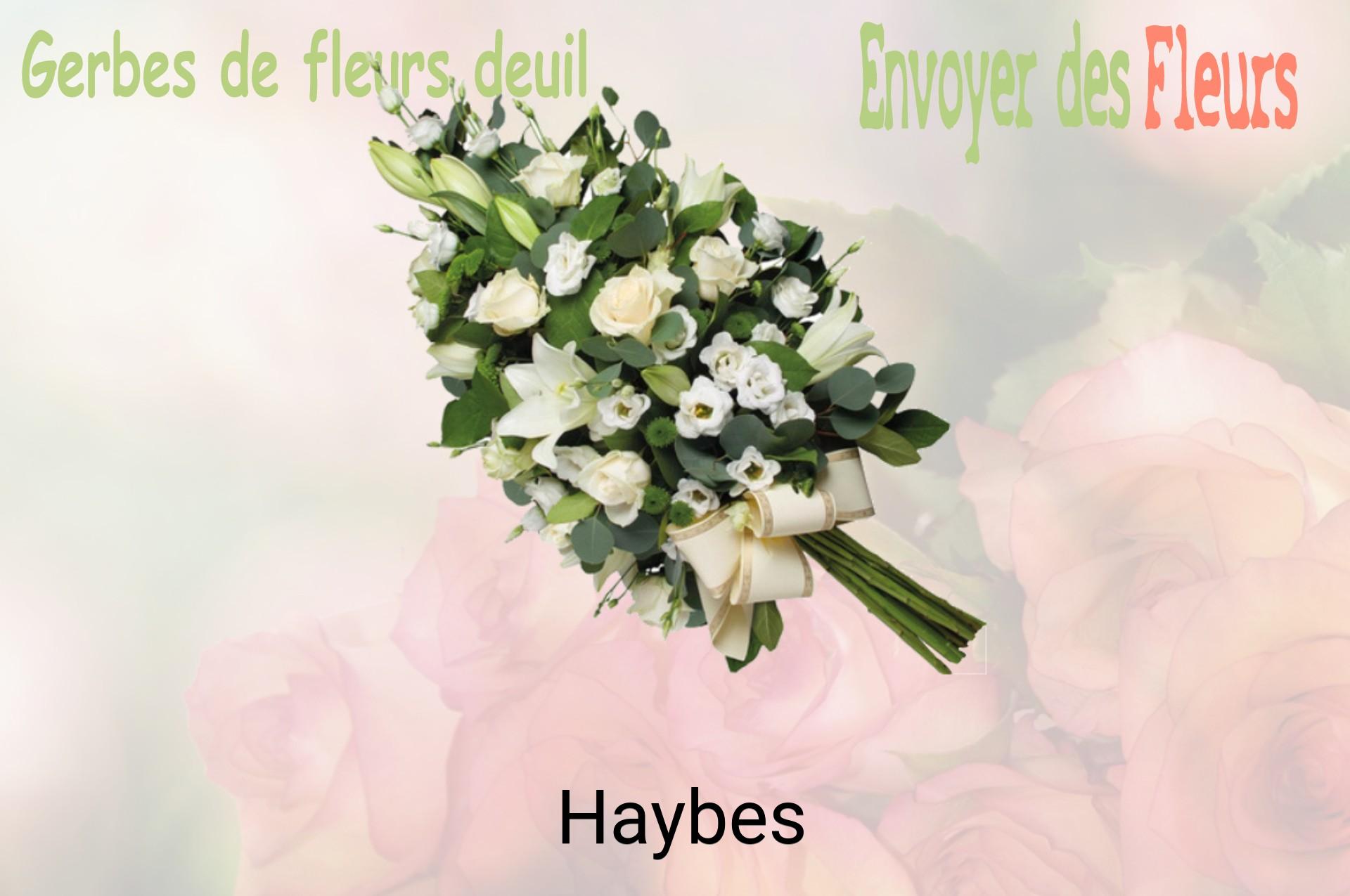 Gerbe de fleurs de deuil livrée à Haybes